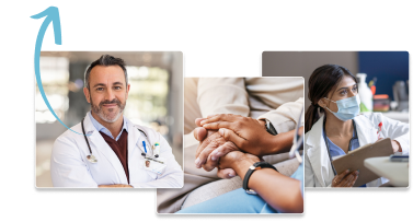 Collage of doctor images.